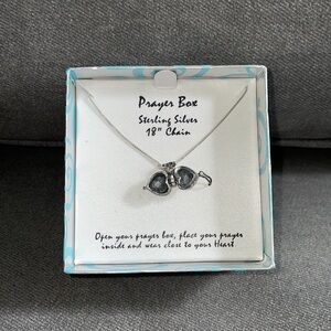 NWT.  Sterling Silver Heart necklace.  18”